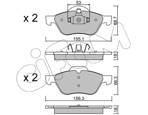 CIFAM 822-335-0 Brake Pad Set, disc brake