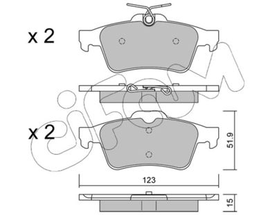 Brake Pad Set, disc brake CIFAM 822-337-3