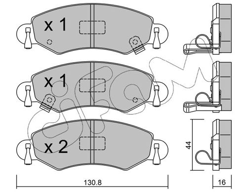 CIFAM 822-339-0 Brake Pad Set, disc brake