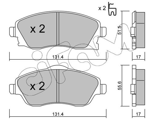 CIFAM 822-340-0 Brake Pad Set, disc brake