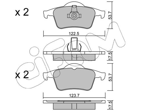 CIFAM 822-348-0 Brake Pad Set, disc brake