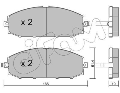 Brake Pad Set, disc brake CIFAM 822-407-0