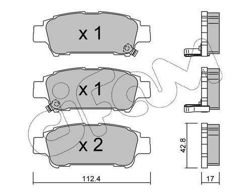 CIFAM 822-428-0 Brake Pad Set, disc brake