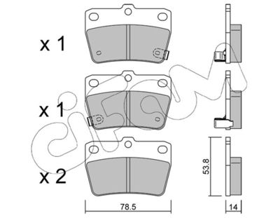Brake Pad Set, disc brake CIFAM 822-431-0