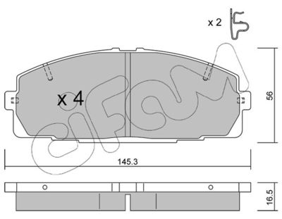 Brake Pad Set, disc brake CIFAM 822-434-0