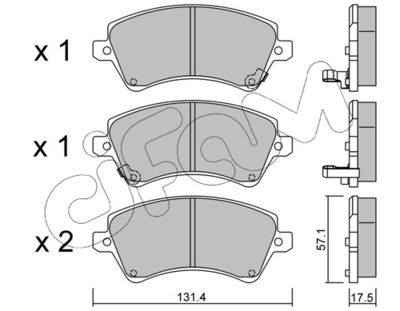 Brake Pad Set, disc brake CIFAM 822-446-0