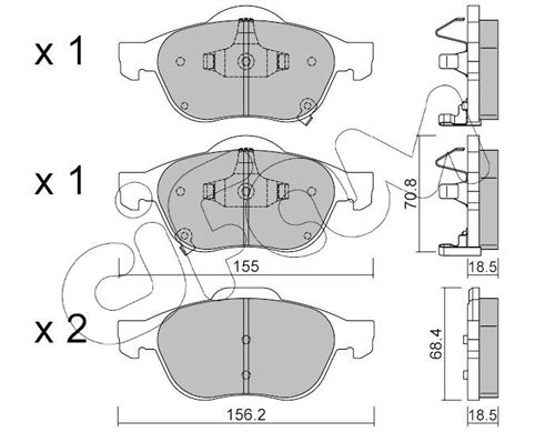 CIFAM 822-448-0 Brake Pad Set, disc brake