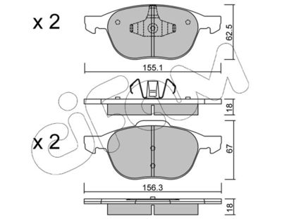 Brake Pad Set, disc brake CIFAM 822-534-0