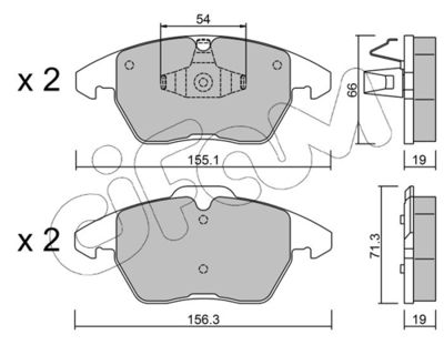 Brake Pad Set, disc brake CIFAM 822-548-1