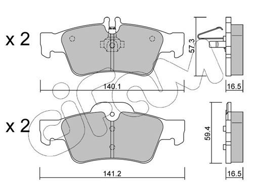 CIFAM 822-568-0 Brake Pad Set, disc brake