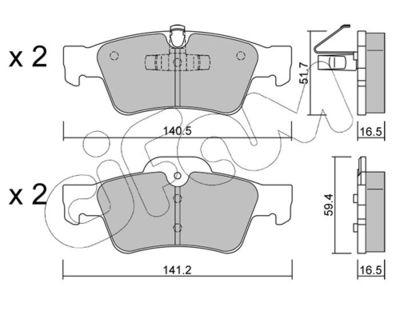 Brake Pad Set, disc brake CIFAM 822-568-1