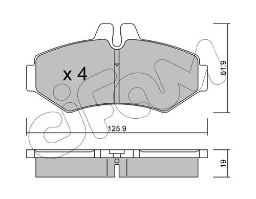 CIFAM 822-572-0 Brake Pad Set, disc brake