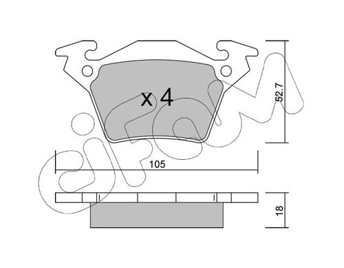 CIFAM 822-574-0 Brake Pad Set, disc brake