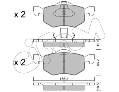 Brake Pad Set, disc brake CIFAM 822-609-0