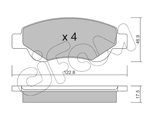 CIFAM 822-637-0 Brake Pad Set, disc brake