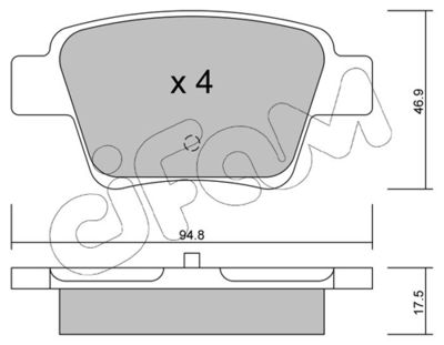 Brake Pad Set, disc brake CIFAM 822-639-0