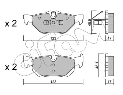 Brake Pad Set, disc brake CIFAM 822-642-0