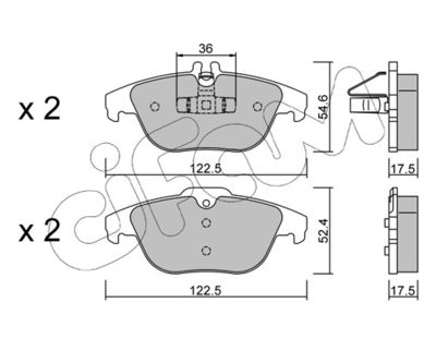 Brake Pad Set, disc brake CIFAM 822-666-0