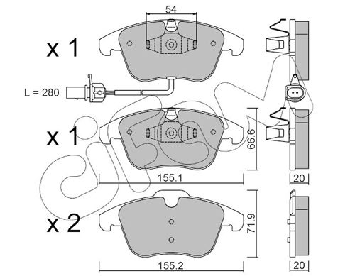 CIFAM 822-675-2 Brake Pad Set, disc brake