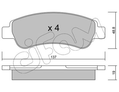 Brake Pad Set, disc brake CIFAM 822-710-0