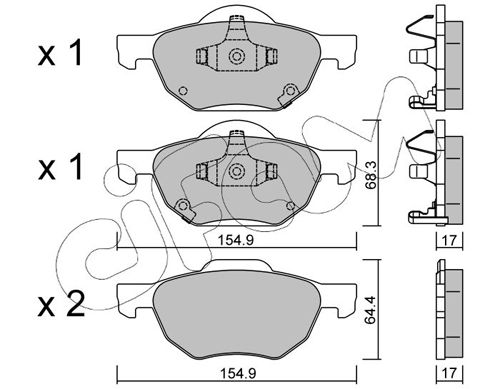 CIFAM 822-730-0 Brake Pad Set, disc brake