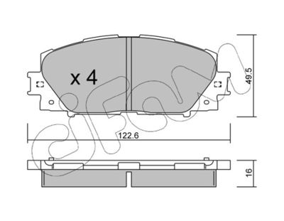 Brake Pad Set, disc brake CIFAM 822-745-1