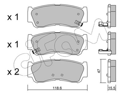 Brake Pad Set, disc brake CIFAM 822-788-0