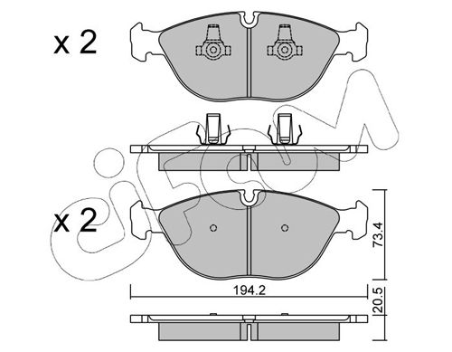 CIFAM 822-828-0 Brake Pad Set, disc brake