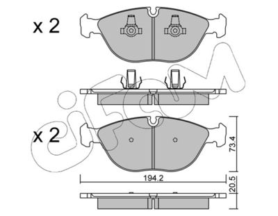 Brake Pad Set, disc brake CIFAM 822-828-0