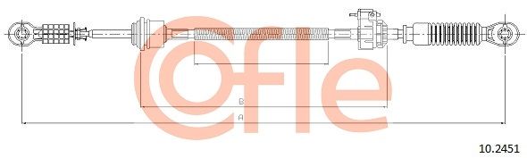 COFLE 10.2451 Cable Pull, manual transmission