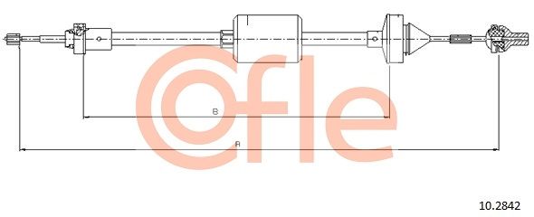 COFLE 10.2842 Cable Pull, clutch control