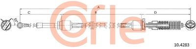 Cable Pull, manual transmission COFLE 10.4283