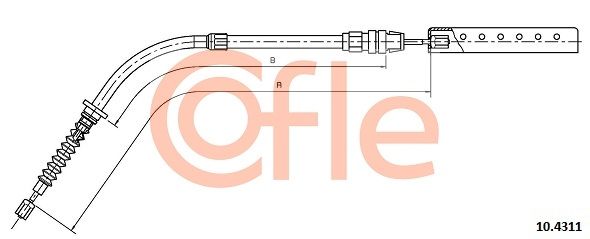 COFLE 10.4311 Cable Pull, parking brake