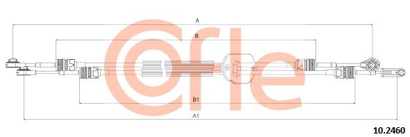 COFLE 10.2460 Cable Pull, manual transmission