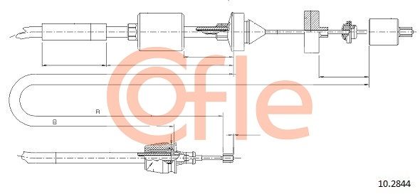 COFLE 10.2844 Cable Pull, clutch control