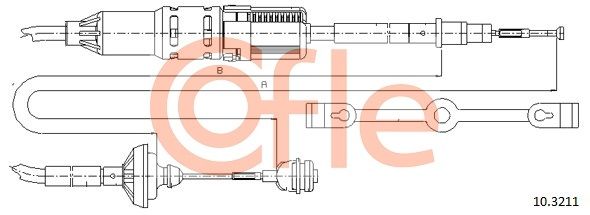 COFLE 10.3211 Cable Pull, clutch control