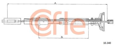 Cable Pull, clutch control COFLE 10.340