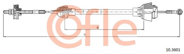 COFLE 10.3601 Cable Pull, clutch control