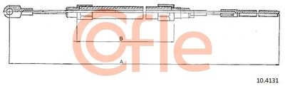 Cable Pull, parking brake COFLE 10.4131