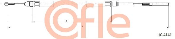 COFLE 10.4141 Cable Pull, parking brake