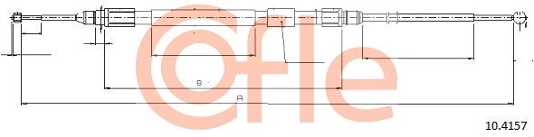 COFLE 10.4157 Cable Pull, parking brake