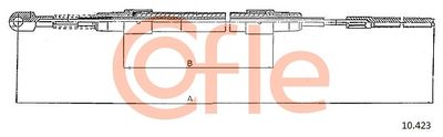 Cable Pull, parking brake COFLE 10.423