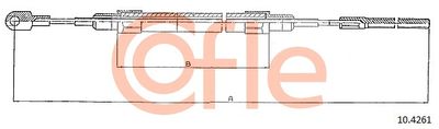 Cable Pull, parking brake COFLE 10.4261