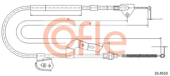 COFLE 10.4510 Cable Pull, parking brake