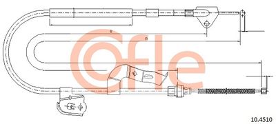 Cable Pull, parking brake COFLE 10.4510