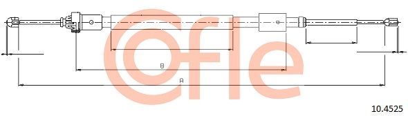 COFLE 10.4525 Cable Pull, parking brake