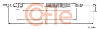 Cable Pull, parking brake COFLE 10.4664