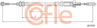 Cable Pull, parking brake COFLE 10.4723