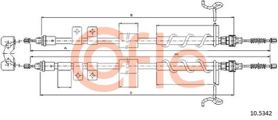 Cable Pull, parking brake COFLE 10.5342