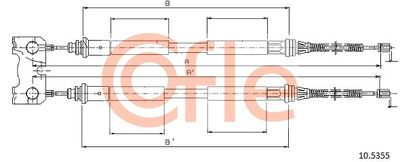 Cable Pull, parking brake COFLE 10.5355